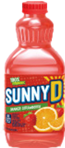 SunnyD orange strawberry flavored juice