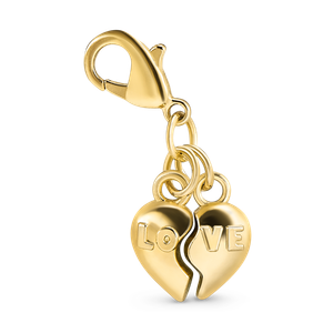 Heart Bag Charm, Gold