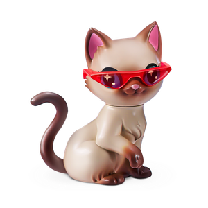 Cat W/ Sunglasses Figurine