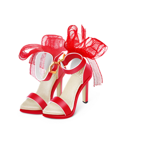 Red Lace Strappy Sandals