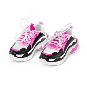 Sneakers, Pink And Black