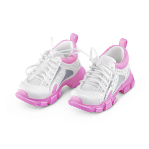 Sneakers, Pink And White