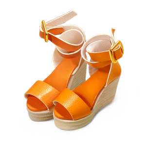 Platform Sandals, Orange