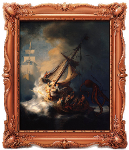 "The Storm On The Sea Of Galilee" [and octupus] by Rembrandt