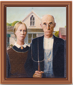 "American Gothic" by Grant Wood