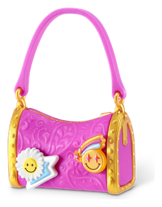 Pink Shoulder Bag with Charms