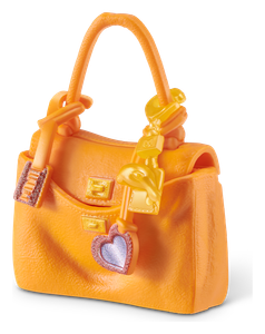 Orange Satchel with Heart Charm